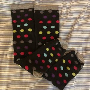 Knee-high polka dot socks